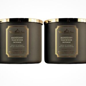 White Barn Bath Body Works Mahogany Teakwood Intense Candles 3 wick